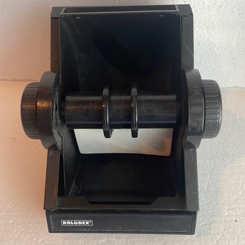 Vintage Rolodex model 22540 lid black new blank cards organize contacts address